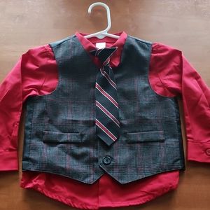 [SOLD] Toddler Boy 24M Dress Shirt Set